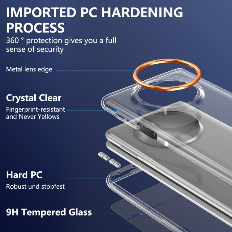 For Huawei Mate X5 lce Folding Series Integrated Clear PC Phone Case(Orange) - Huawei Cases by PMC TechLife | Online Shopping South Africa | PMC TechLife | Buy Now Pay Later Mobicred