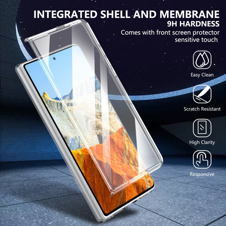 For Honor Magic Vs3 lce Folding Series Integrated Clear PC Phone Case(Orange) - Honor Cases by PMC TechLife | Online Shopping South Africa | PMC TechLife | Buy Now Pay Later Mobicred