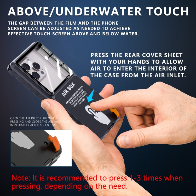 RedPepper Air Box Max 6.9 IP68 Waterproof Phone Case for 6.9 inch Phone(Black) - Waterproof Bag by RedPepper | Online Shopping South Africa | PMc TechLife | Buy Now Pay Later Mobicred