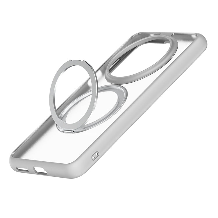 For Huawei Mate 70 Frosted 360 Degree Rotating Holder Phone Case(Grey) - Huawei Cases by PMC TechLife | Online Shopping South Africa | PMC TechLife | Buy Now Pay Later Mobicred