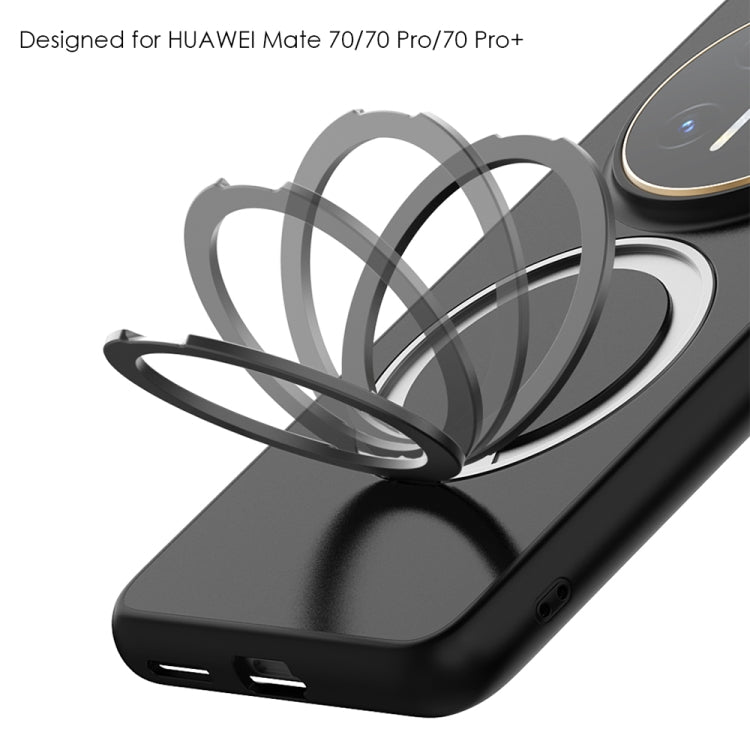 For Huawei Mate 70 Frosted 360 Degree Rotating Holder Phone Case(Grey) - Huawei Cases by PMC TechLife | Online Shopping South Africa | PMC TechLife | Buy Now Pay Later Mobicred