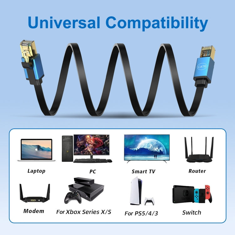 3m Cat 8 40Gbps High Speed LAN Ethernet Cable(Gold) - Lan Cable and Tools by PMC TechLife | Online Shopping South Africa | PMC TechLife | Buy Now Pay Later Mobicred
