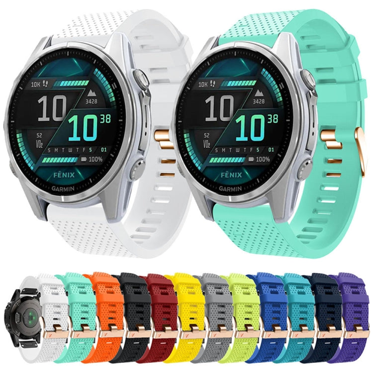 For Garmin 20mm Spotted Rose Gold Buckle Silicone Quick Release Watch Band(Black) - free shipping - PMC TechLife - Order now!