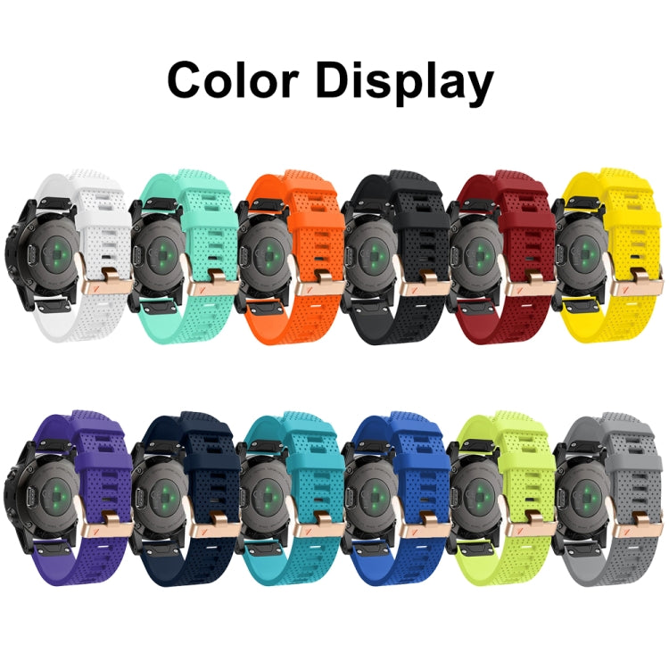For Garmin 20mm Spotted Rose Gold Buckle Silicone Quick Release Watch Band(Midnight Blue) - free shipping - PMC TechLife - Order now!