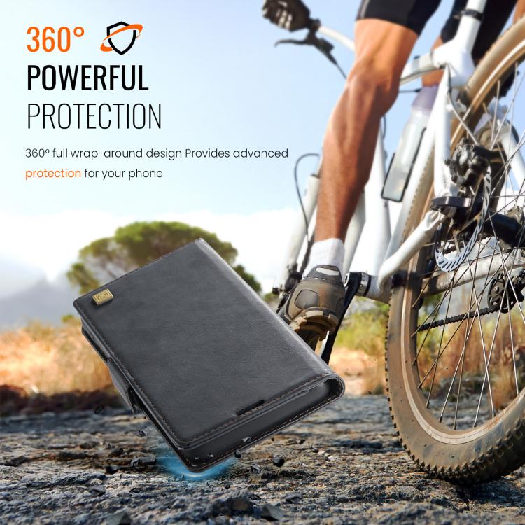 For iPhone 16e AutSpace A11 Side Buckle MagSafe Magnetic RFID Phone Leather Case(Black) - free shipping - PMc TechLife - Order now!