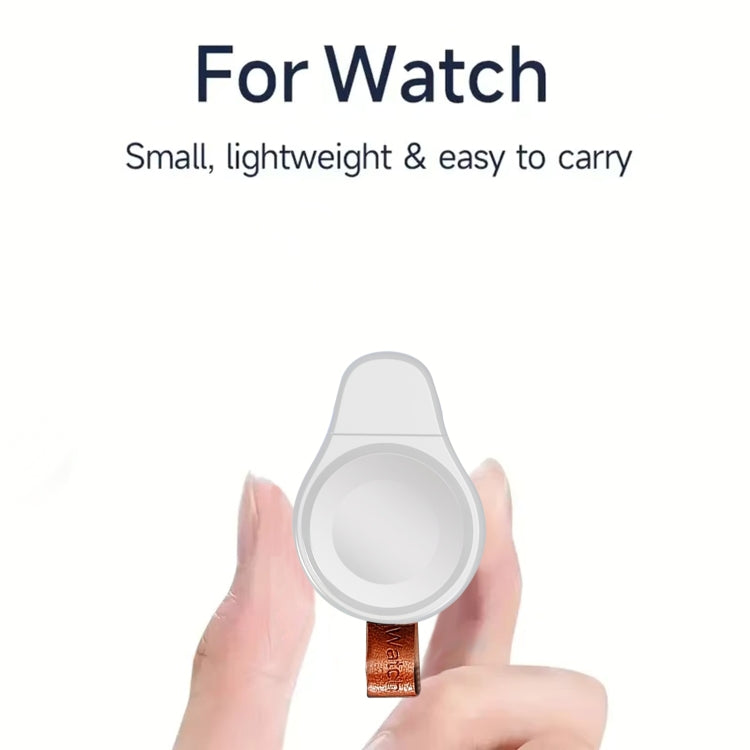 For Apple Watch Series A01 Portable Wireless Charger(White) - Charger / Holder by PMC TechLife | Online Shopping South Africa | PMC TechLife | Buy Now Pay Later Mobicred