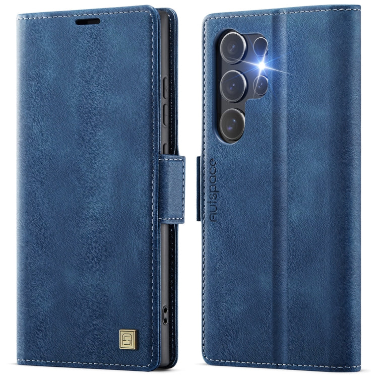 For Samsung Galaxy S25 Ultra 5G AutSpace A11 Side Buckle MagSafe Magnetic RFID Phone Leather Case(Blue) - Galaxy S25 Ultra 5G Cases by AutSpace | Online Shopping South Africa | PMC Jewellery | Buy Now Pay Later Mobicred