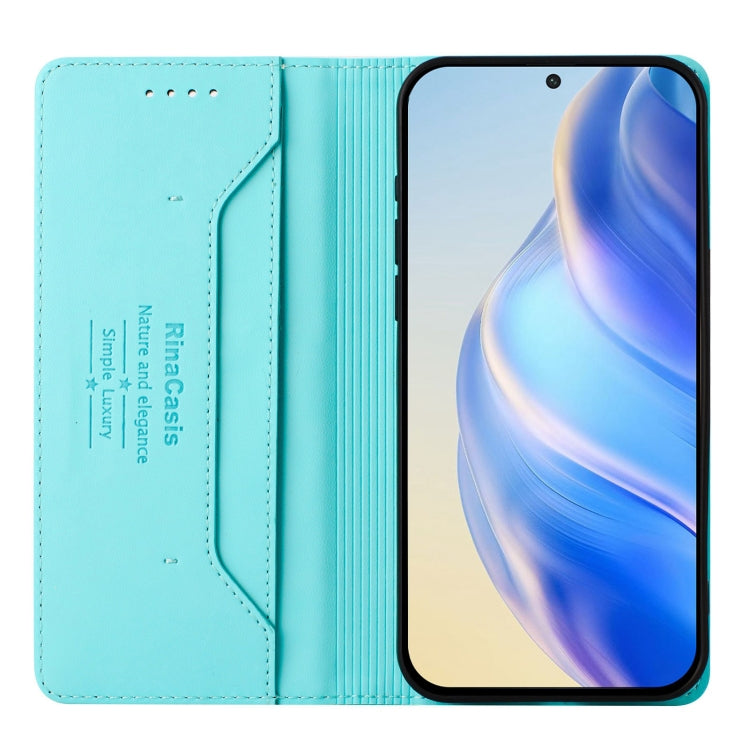 For Ulefone Note 16 Pro RC01 Dual-Folded Magnetic Suction RFID Leather Phone Case(Mint Green) - free shipping - PMC TechLife - Order now!