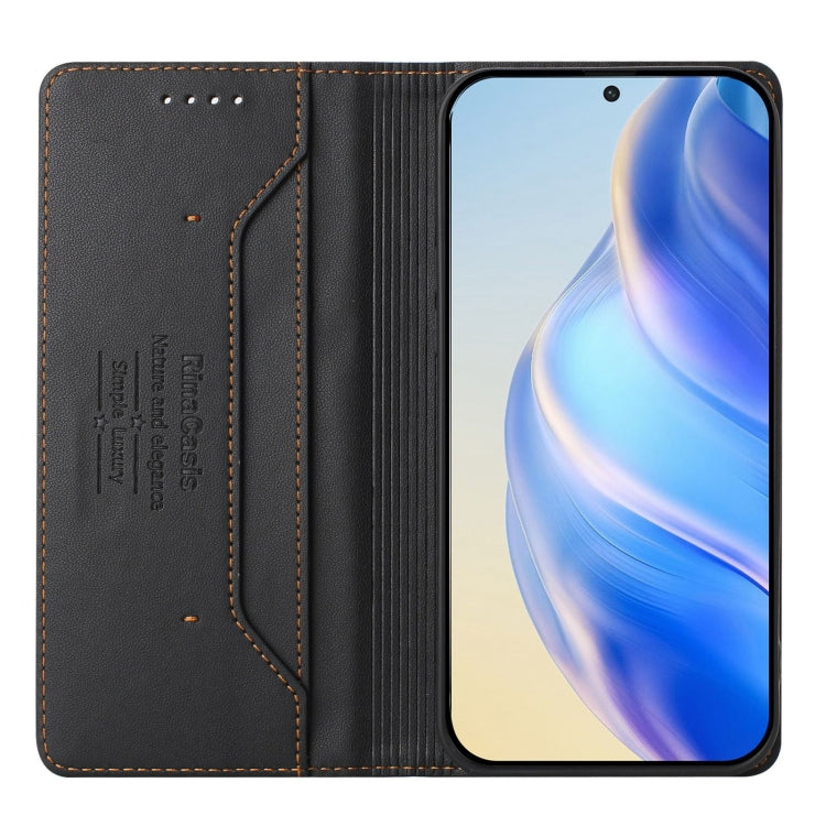 For Ulefone Note 16 Pro RC01 Dual-Folded Magnetic Suction RFID Leather Phone Case(Black) - Ulefone Cases by PMC TechLife | Online Shopping South Africa | PMC TechLife | Buy Now Pay Later Mobicred