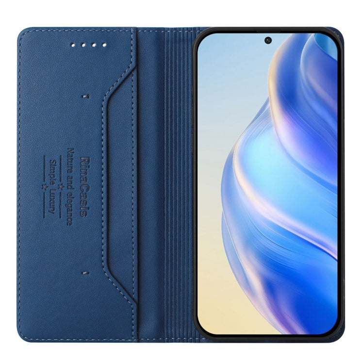 For Ulefone Note 16 Pro RC01 Dual-Folded Magnetic Suction RFID Leather Phone Case(Dark Blue) - Ulefone Cases by PMC TechLife | Online Shopping South Africa | PMC TechLife | Buy Now Pay Later Mobicred