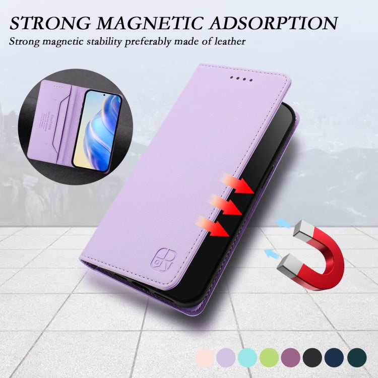 For Ulefone Note 17 Pro RC01 Dual-Folded Magnetic Suction RFID Leather Phone Case(Light Purple) - Ulefone Cases by PMC TechLife | Online Shopping South Africa | PMC TechLife | Buy Now Pay Later Mobicred