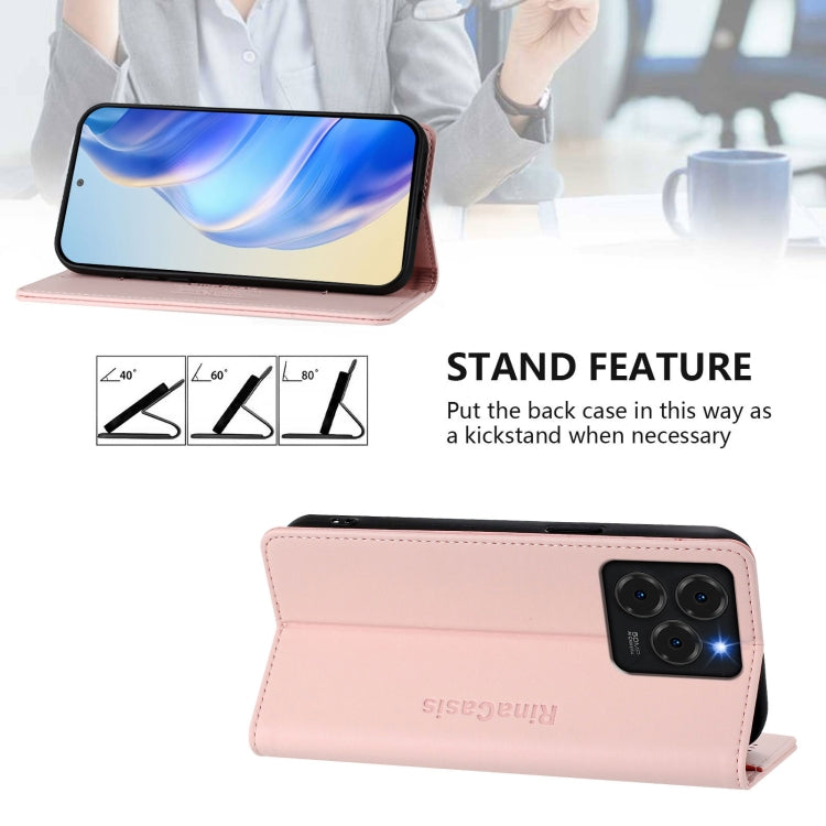 For Ulefone Note 20 Pro RC01 Dual-Folded Magnetic Suction RFID Leather Phone Case(Pink) - Ulefone Cases by PMC TechLife | Online Shopping South Africa | PMC TechLife | Buy Now Pay Later Mobicred
