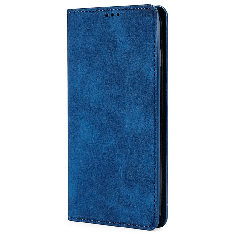 For Samsung Galaxy S25+ 5G Skin Feel Magnetic Leather Phone Case(Blue) - Galaxy S25+ 5G Cases by PMC Jewellery | Online Shopping South Africa | PMC Jewellery | Buy Now Pay Later Mobicred