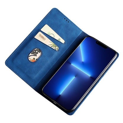 For Samsung Galaxy S25+ 5G Skin Feel Magnetic Leather Phone Case(Blue) - Galaxy S25+ 5G Cases by PMC Jewellery | Online Shopping South Africa | PMC Jewellery | Buy Now Pay Later Mobicred