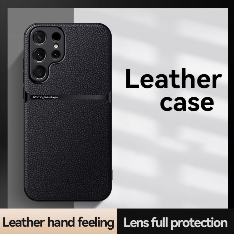 For Samsung Galaxy S25 Ultra 5G Litchi Leather Magnetic Full Coverage Shockproof Phone Case(Red) - Galaxy S25 Ultra 5G Cases by PMC Jewellery | Online Shopping South Africa | PMC Jewellery | Buy Now Pay Later Mobicred