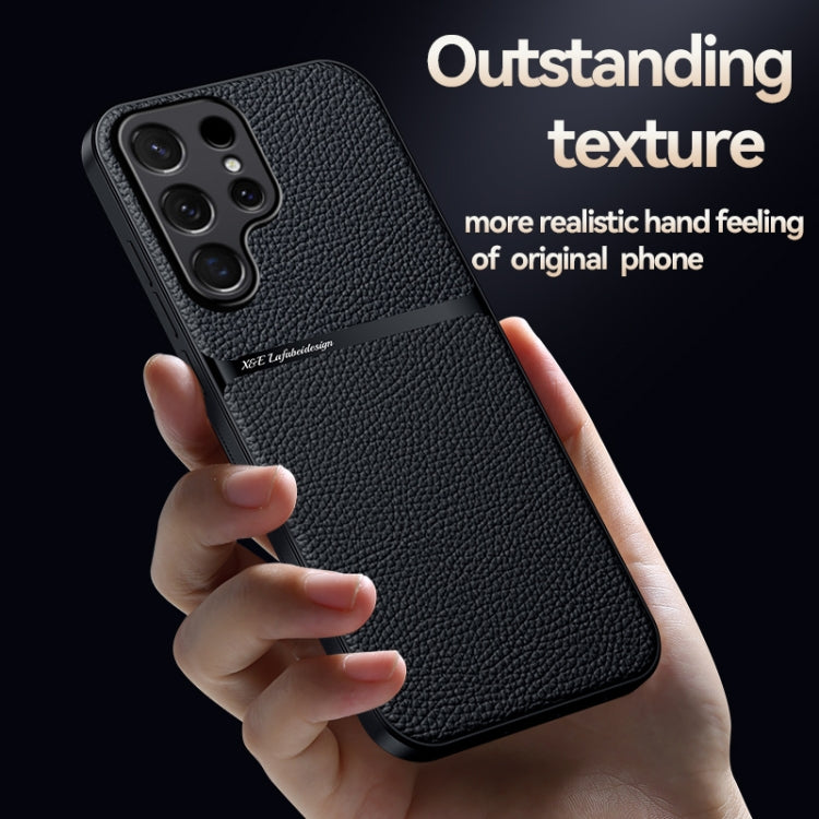For Samsung Galaxy S25 Ultra 5G Litchi Leather Magnetic Full Coverage Shockproof Phone Case(Yellow) - Galaxy S25 Ultra 5G Cases by PMC Jewellery | Online Shopping South Africa | PMC Jewellery | Buy Now Pay Later Mobicred
