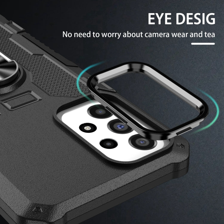 For Samsung Galaxy S25+ 5G Ring Holder Armor Hybrid Phone Case(Black) - Galaxy S25+ 5G Cases by PMC Jewellery | Online Shopping South Africa | PMC Jewellery | Buy Now Pay Later Mobicred