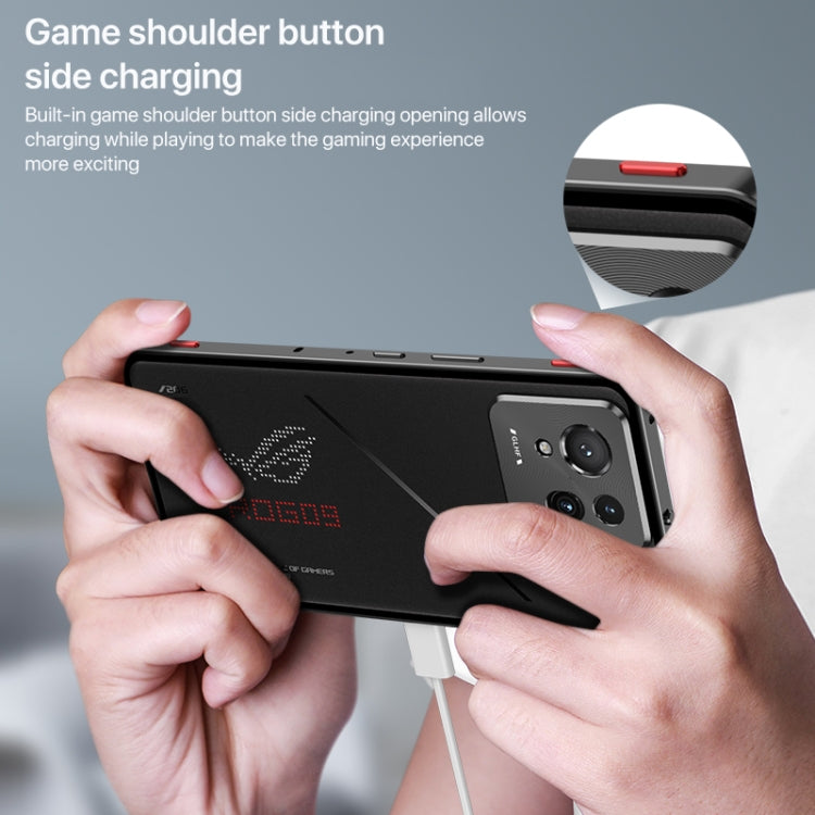 For  ASUS ROG Phone 9 Pro Snap Buckle Metal Frame Glass Back Panel Phone Case(Sierra Blue) - ASUS Cases by PMC TechLife | Online Shopping South Africa | PMC TechLife | Buy Now Pay Later Mobicred