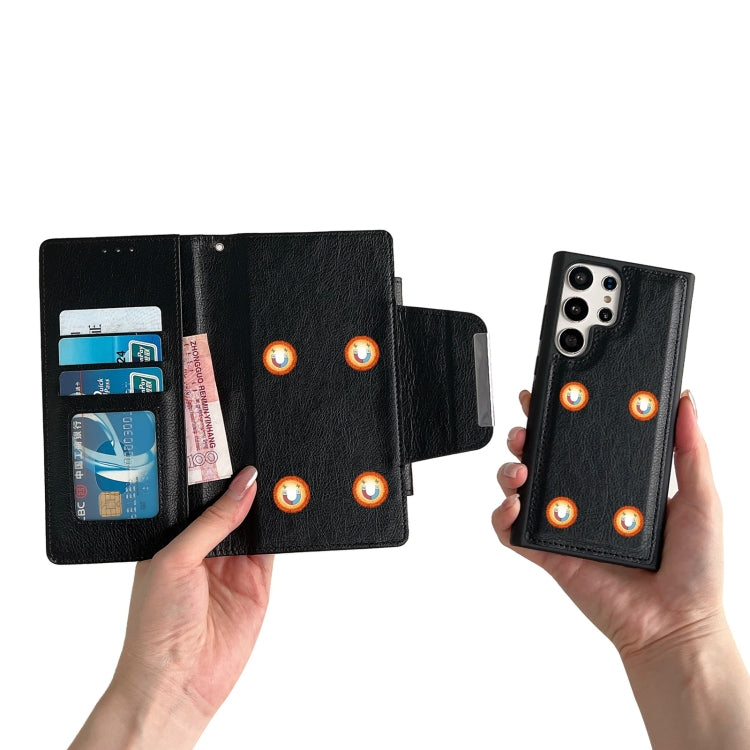 For Samsung Galaxy S25 Ultra 5G Multifunctional 7-Card Wallet Leather Phone Case(Black) - Galaxy S25 Ultra 5G Cases by PMC Jewellery | Online Shopping South Africa | PMC Jewellery | Buy Now Pay Later Mobicred