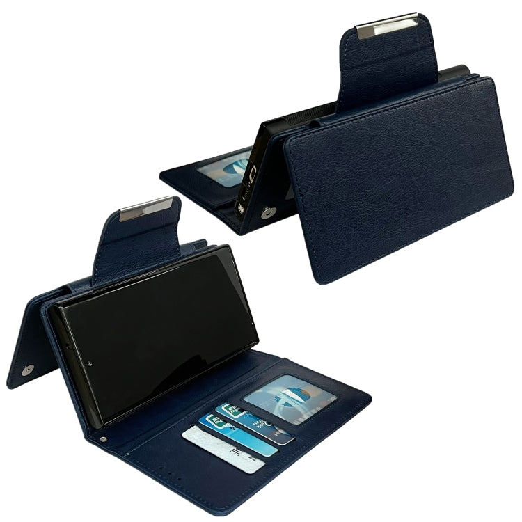 For Samsung Galaxy S25+ 5G Multifunctional 7-Card Wallet Leather Phone Case(Royal Blue) - Galaxy S25+ 5G Cases by PMC Jewellery | Online Shopping South Africa | PMC Jewellery | Buy Now Pay Later Mobicred
