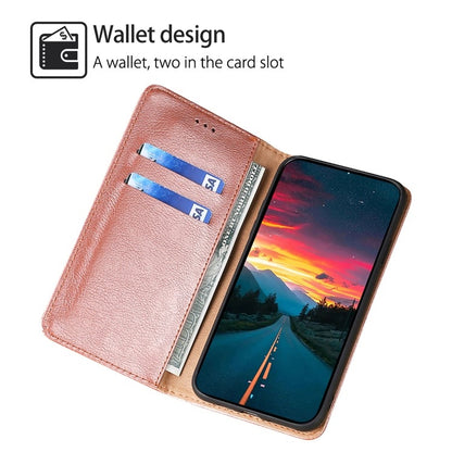 For Samsung Galaxy S25+ 5G Gloss Oil Solid Color Magnetic Leather Phone Case(Rose Gold) - Galaxy S25+ 5G Cases by PMC Jewellery | Online Shopping South Africa | PMC Jewellery | Buy Now Pay Later Mobicred