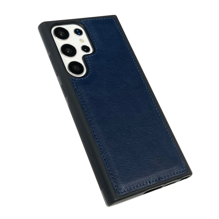 For Samsung Galaxy S25 Ultra 5G Cowhide Texture Back Cover Phone Case(Royal Blue) - Galaxy S25 Ultra 5G Cases by PMC Jewellery | Online Shopping South Africa | PMC Jewellery | Buy Now Pay Later Mobicred