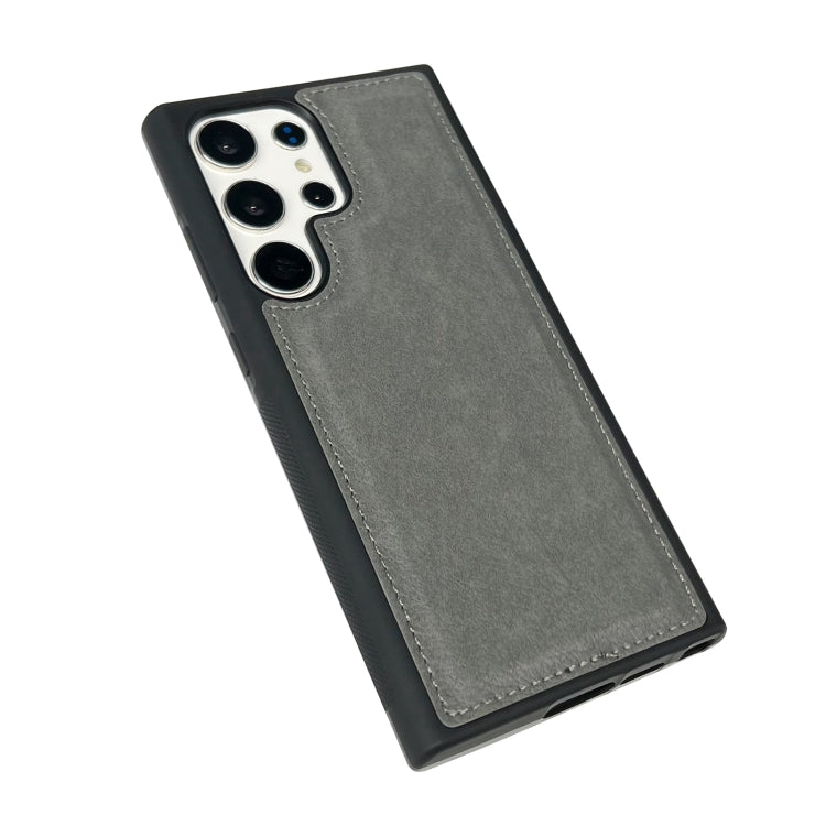 For Samsung Galaxy S25 5G Cowhide Texture Back Cover Phone Case(Grey) - Galaxy S25 5G Cases by PMC Jewellery | Online Shopping South Africa | PMC Jewellery | Buy Now Pay Later Mobicred