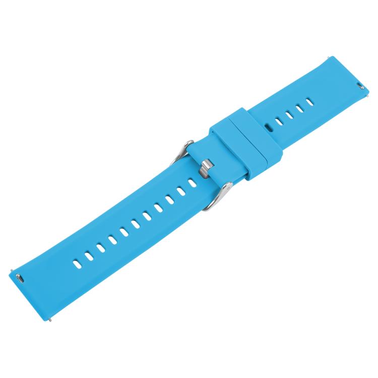 18mm Solid Color Steel Buckle Silicone Watch Band(Blue) - free shipping - PMc TechLife - Order now!
