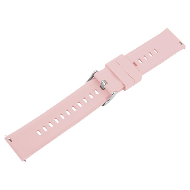 19mm Solid Color Steel Buckle Silicone Watch Band(Pink) - 20mm Bands by PMc TechLife | Online Shopping South Africa | PMc TechLife | Buy Now Pay Later Mobicred