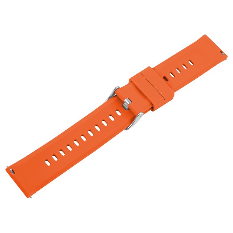 19mm Solid Color Steel Buckle Silicone Watch Band(Bright Orange) - free shipping - PMc TechLife - Order now!