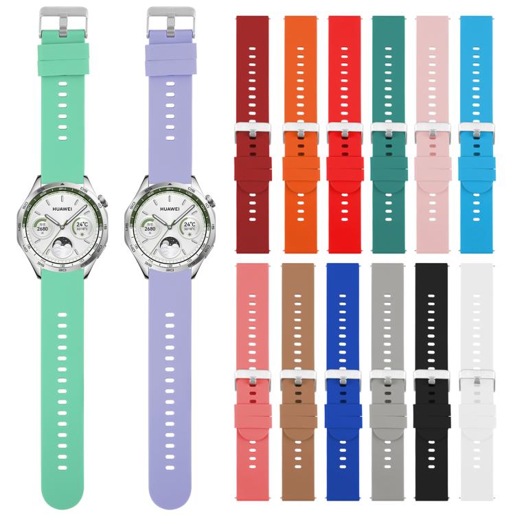 19mm Solid Color Steel Buckle Silicone Watch Band(Grass Green) - 20mm Bands by PMc TechLife | Online Shopping South Africa | PMc TechLife | Buy Now Pay Later Mobicred