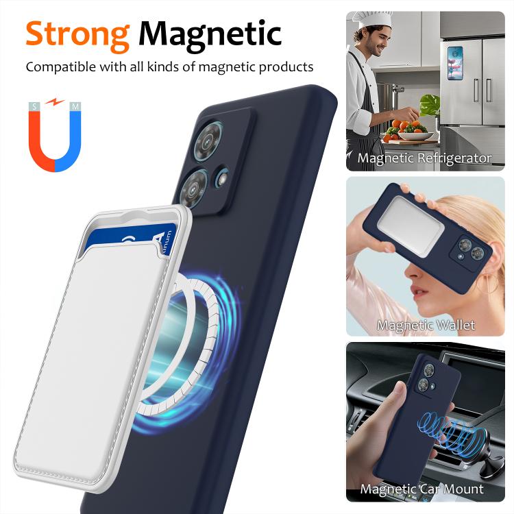 For Motorola Edge 40 Neo Shockproof Silicone Magsafe Phone Case(Navy Blue) - free shipping - PMC TechLife - Order now!