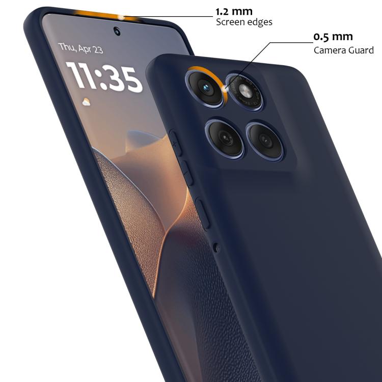 For Motorola Edge 60 Pro Shockproof Silicone Magsafe Phone Case(Navy Blue) - free shipping - PMC TechLife - Order now!