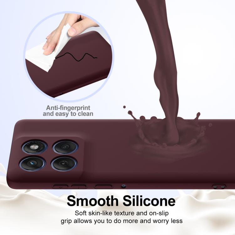 For Motorola Edge 60 Pro Shockproof Silicone Magsafe Phone Case(Plum Color) - free shipping - PMC TechLife - Order now!