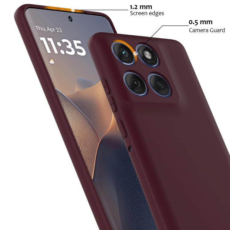 For Motorola Edge 60 Pro Shockproof Silicone Magsafe Phone Case(Plum Color) - free shipping - PMC TechLife - Order now!