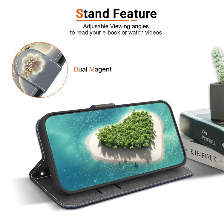 For iPhone 16e Crystal Texture Colored Drawing Leather Phone Case(Sika Deer) - iPhone 16e Cases by PMC TechLife | Online Shopping South Africa | PMC TechLife | Buy Now Pay Later Mobicred