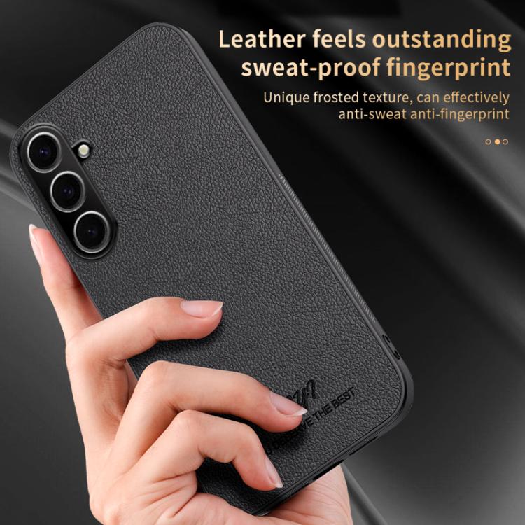 For Samsung Galaxy S25 5G HUIYI Leather Magnetic Phone Case(Grey) - Galaxy S25 5G Cases by PMC Jewellery | Online Shopping South Africa | PMC Jewellery | Buy Now Pay Later Mobicred