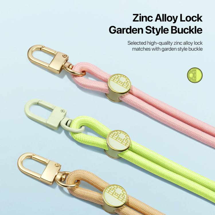 DUX DUCIS Garden Series Tile Pattern Adjustable Crossbody Phone Lanyard(Green Yellow) - Lanyards & Wrist Straps by DUX DUCIS | Online Shopping South Africa | PMc TechLife | Buy Now Pay Later Mobicred
