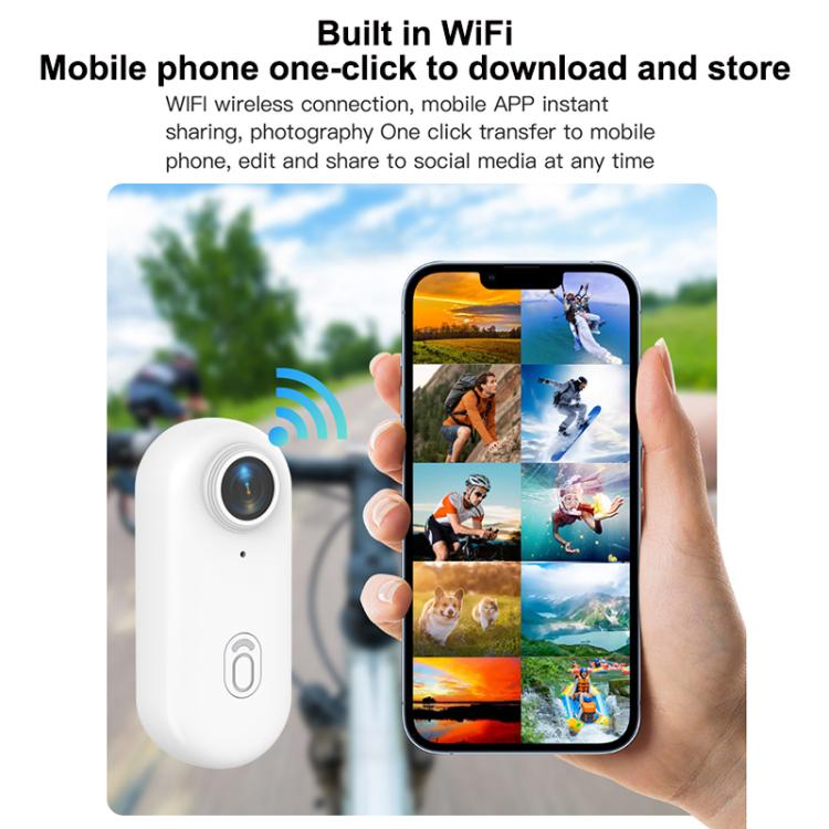 H88 1080P Thumb Sports Camera Mini WiFi Camera, Specification:Simple Version(White) - Video Cameras by PMC TechLife | Online Shopping South Africa | PMC TechLife | Buy Now Pay Later Mobicred
