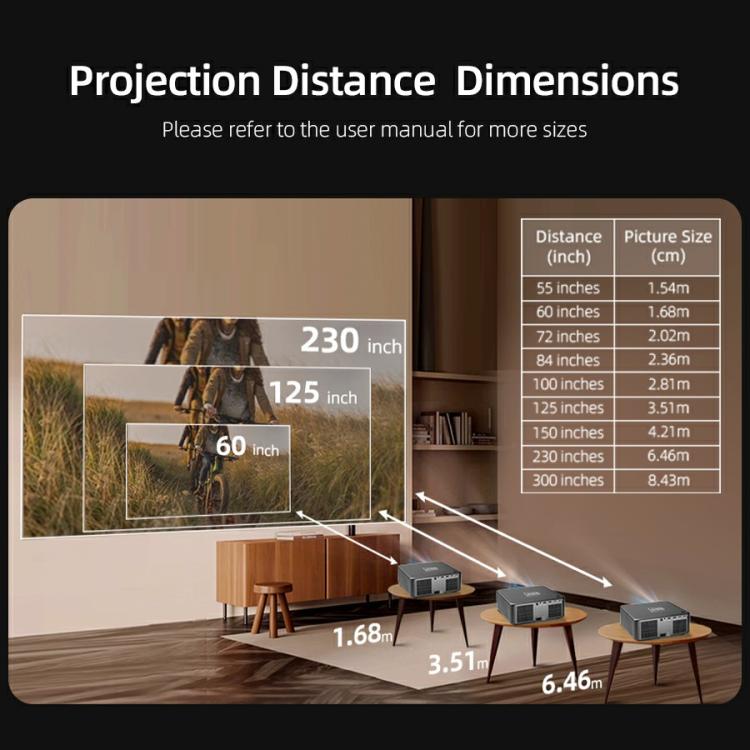 AUN U002 1920x1080P 970ANSI Android 12 Home Theater Smart Projector, EU Plug(Dark Grey) - LED Projector by AUN | Online Shopping South Africa | PMc TechLife | Buy Now Pay Later Mobicred