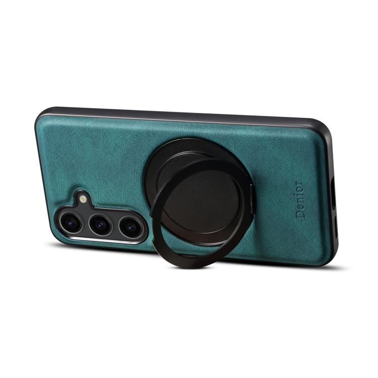 For Samsung Galaxy S25+ 5G Denior A14 Skin Feel Rotating Holder MagSafe Phone Case(Blue) - Galaxy S25+ 5G Cases by Denior | Online Shopping South Africa | PMC Jewellery | Buy Now Pay Later Mobicred