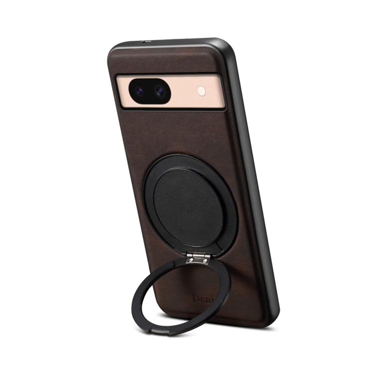 For Google Pixel 8a Denior A14 Skin Feel Rotating Holder MagSafe Phone Case(Brown) - free shipping - PMC TechLife - Order now!