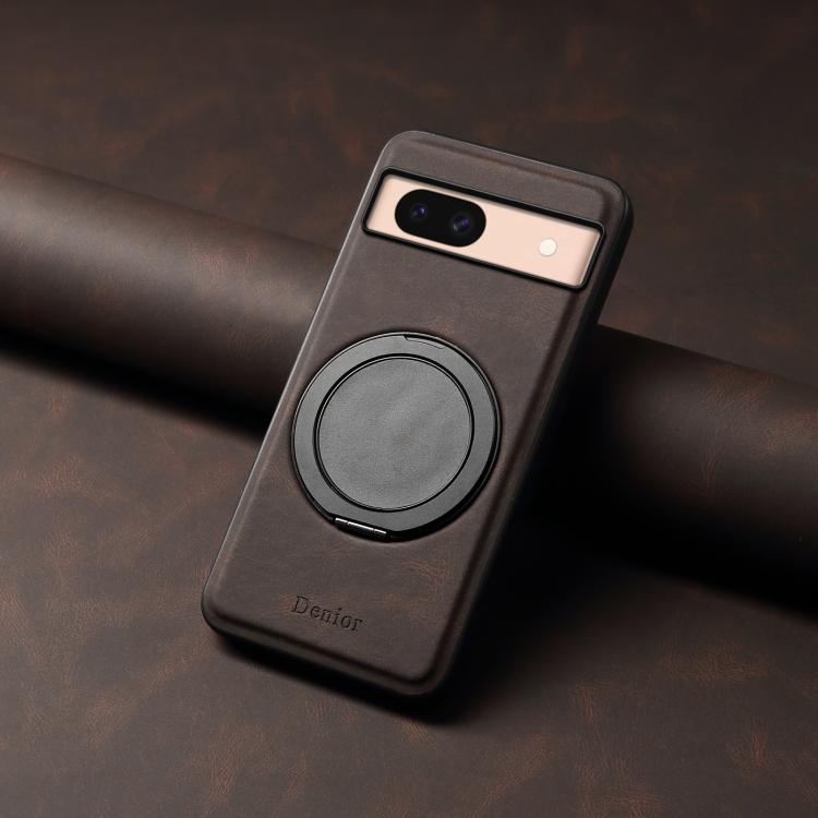 For Google Pixel 8a Denior A14 Skin Feel Rotating Holder MagSafe Phone Case(Brown) - free shipping - PMC TechLife - Order now!