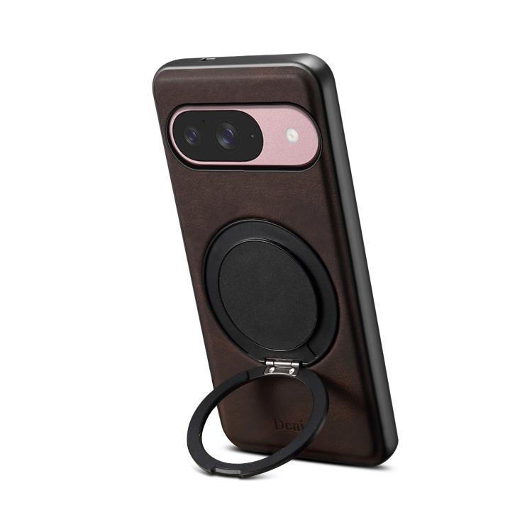 For Google Pixel 9 Denior A14 Skin Feel Rotating Holder MagSafe Phone Case(Brown) - free shipping - PMC TechLife - Order now!