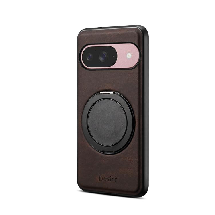 For Google Pixel 9 Denior A14 Skin Feel Rotating Holder MagSafe Phone Case(Brown) - free shipping - PMC TechLife - Order now!