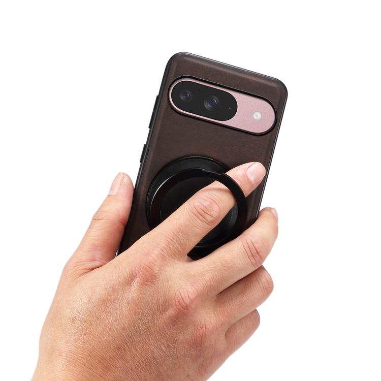 For Google Pixel 9 Denior A14 Skin Feel Rotating Holder MagSafe Phone Case(Brown) - free shipping - PMC TechLife - Order now!