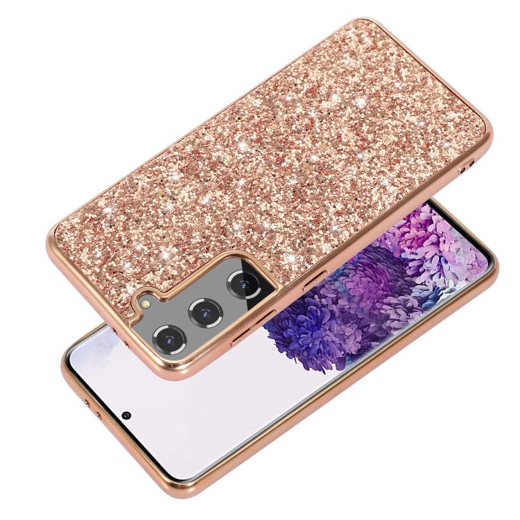 For Samsung Galaxy S25+ 5G Glitter Powder Shockproof TPU Phone Case(Blue) - Galaxy S25+ 5G Cases by PMC Jewellery | Online Shopping South Africa | PMC Jewellery | Buy Now Pay Later Mobicred