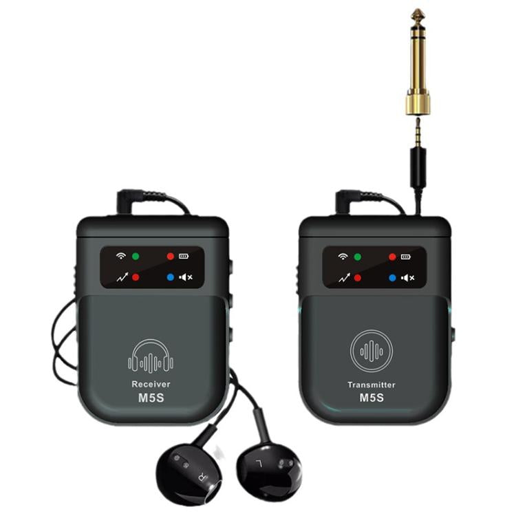 M5S Wireless In-Ear Monitor System for Stage Live Broadcast 2.4G Transmitter & Receiver(Black) - Microphone by PMC Jewellery | Online Shopping South Africa | PMC Jewellery | Buy Now Pay Later Mobicred