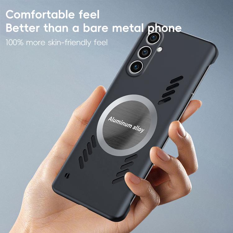 For Samsung Galaxy S25 5G All-inclusive Lens Frameless Graphene Cooling Phone Case(Black) - Galaxy S25 5G Cases by PMC Jewellery | Online Shopping South Africa | PMC Jewellery | Buy Now Pay Later Mobicred