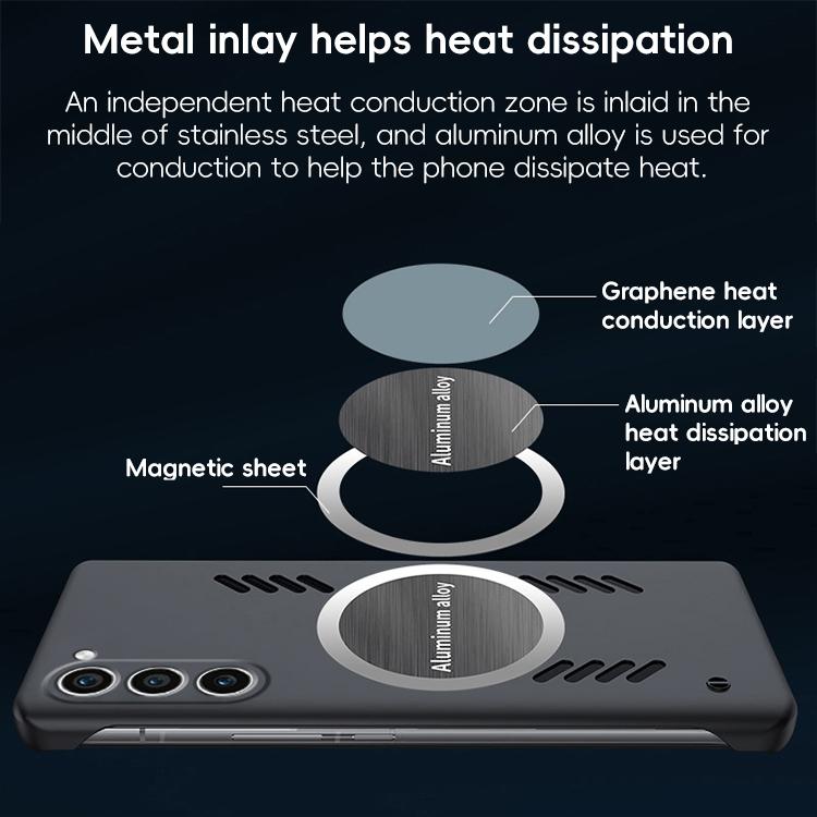 For Samsung Galaxy S23 5G All-inclusive Lens Frameless Graphene Cooling Phone Case(Orange) - Galaxy S23 5G Cases by PMc TechLife | Online Shopping South Africa | PMc TechLife | Buy Now Pay Later Mobicred